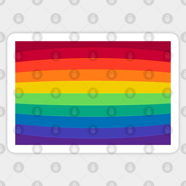 Rainbow Stripe Flag Sticker by snknjak